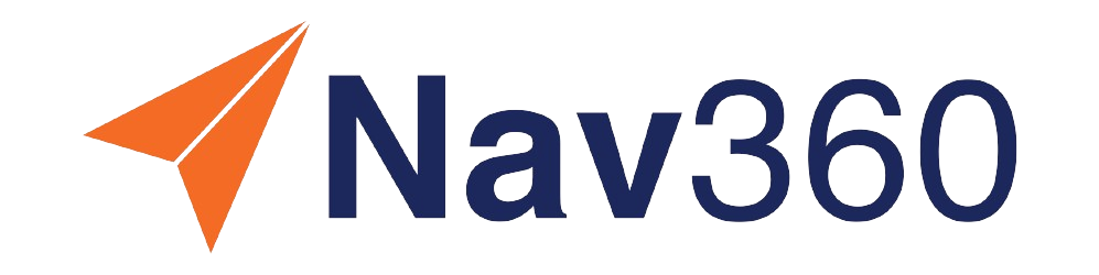 Nav360 blue and orange logo